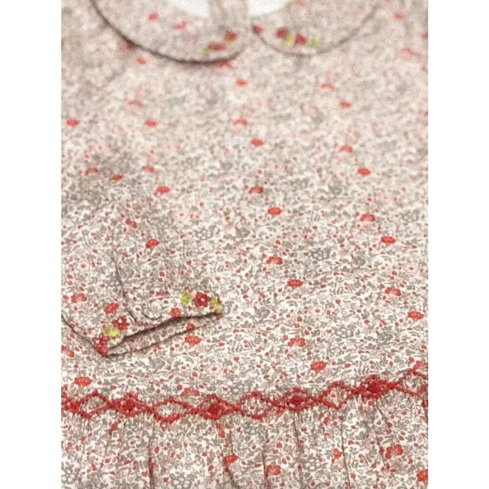 Pretty Wild Adele Liberty Katie and Millie Pink Red Embroidered Floral Dress 24M